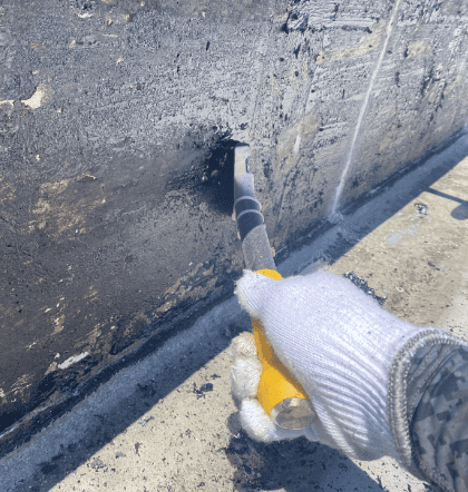 アスファルト防水の施工イメージ